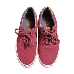 Vans Era 59 C&L Port Royale Sneaker Shoes Burgundy LIKE NEW Men 8 Women 9.5